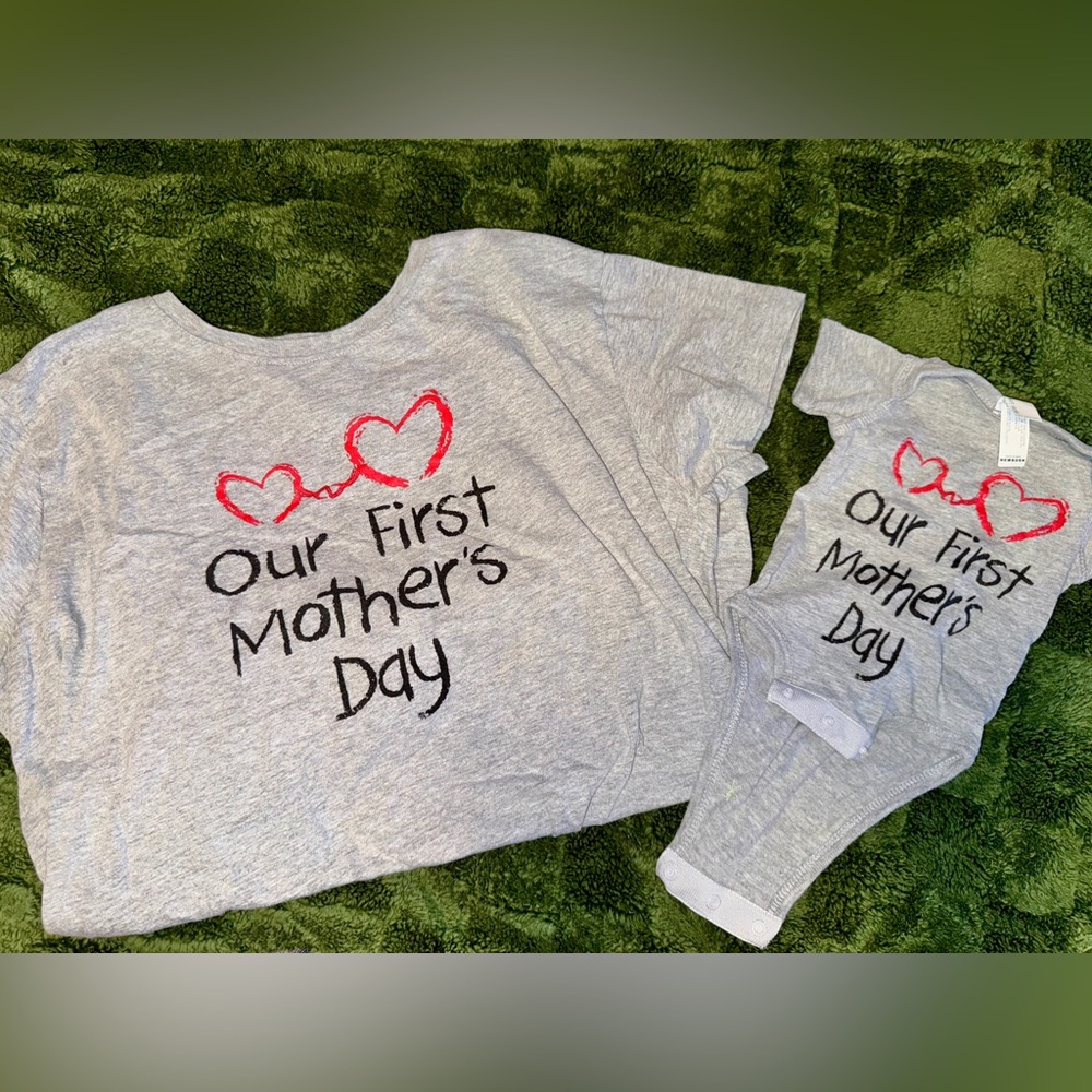 Our First Mother’s Day mama and me matching tops